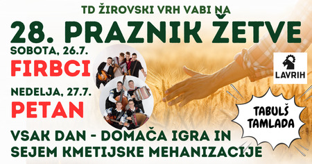 plakat za objavo dogodkov 27. Praznik žetve